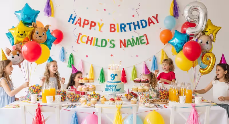 Celebración infantil con decoración colorida para primer cumpleaños en Toluca