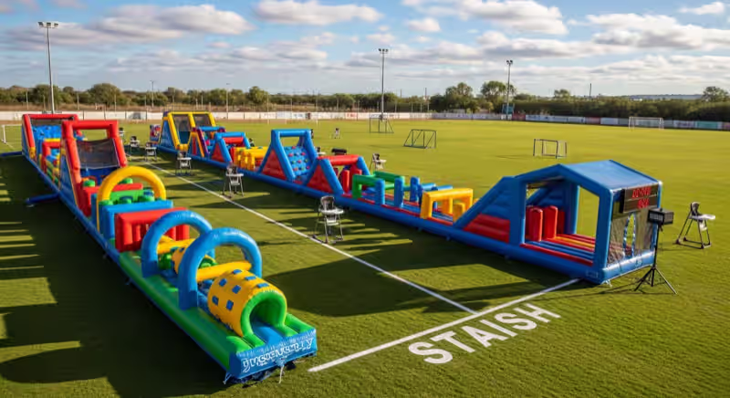 Circuito inflable para competencias y eventos