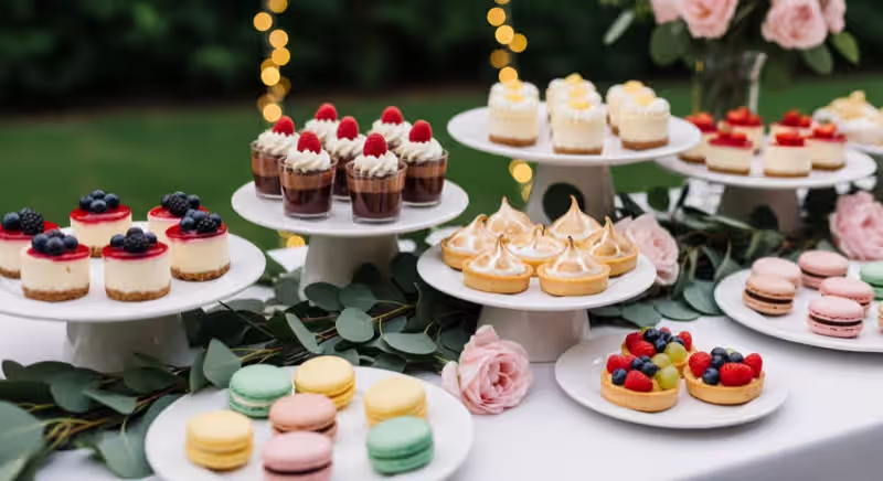 Mesa de dulces rosa pastel con detalles dorados para despedida de soltera en Toluca por MEDEDUL
