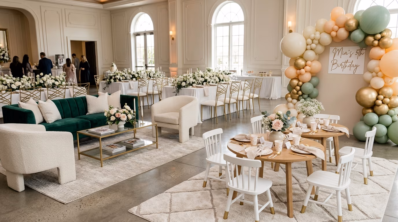 Mobiliario para fiesta en Salón Yaz Venustiano Carranza